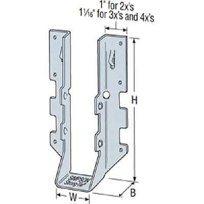 Simpson Strong Tie LUS26Z G185 2" x 6" Face Mount Joist Hangers w Z-Max - Quantity of 25