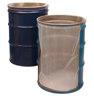 Berry Plastic 623897 50 Count 55 Gallon 2.7 Mil Clear Trash Garbage Bags Liners