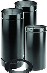 DuraVent DuraBlack 6DBK-KSP 6" Black 4 pc Single Wall Chimney Stove Pipe Kit
