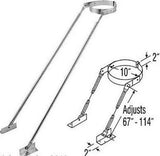 DuraVent 6DP-XRB 6" DuraPlus Extended Chimney Stove Pipe Roof Bracket Support - Quantity of 1