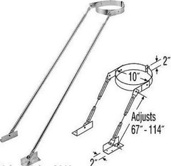 DuraVent 6DP-XRB 6" DuraPlus Extended Chimney Stove Pipe Roof Bracket Support