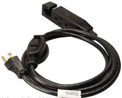 Master Electrician 04005ME 6' 16/3 SJTW Black Indoor Extension Cords With Inline Switch - Quantity of 4