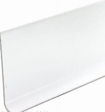 M D Bldg 75507 4" x 120' White Vinyl Wall Base Cove Moulding Bulk Roll - Quantity of 1