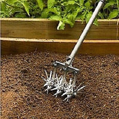 4 Lewis Tools Yard Butler RC-3 37" Rotary Garden Cultivators w Extendable Handle