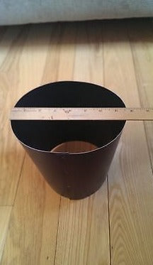 Imperial Mfg # BM0039 7" x 6" 24 Gauge Black Oval To Round Stove Pipe Adapter