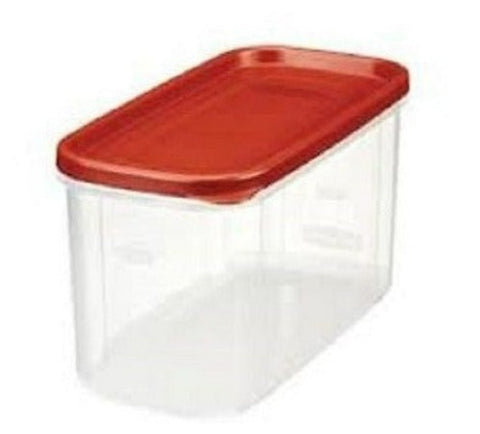 Rubbermaid 2168229 Racer Red 10 Cup Dry Food Plastic Storage Containers - Quantity of 4