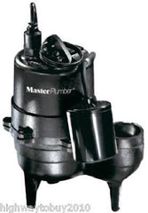 Master Plumber 540155 1/2 HP Cast Iron Automatic Submersible Sewage Pump