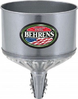 Behrens GTF 123 Galvanized Steel Lock On 8 Quart Tractor Funnel - Quantity of 6