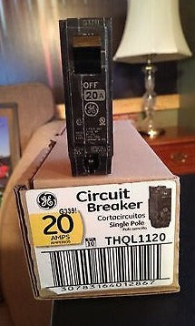 GE THQL1120 20A 20 Amp Single Pole Circuit Breakers - Quantity of 10