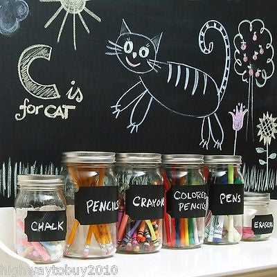 Con-Tact Brand 06F-C9052-06 18" x 6' Adhesive Write & Wipe Chalkboard Board Surface - Quantity of 6