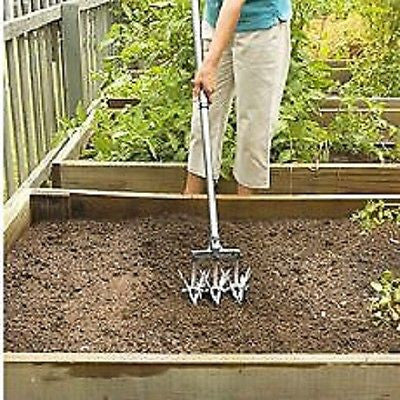 4 Lewis Tools Yard Butler RC-3 37" Rotary Garden Cultivators w Extendable Handle