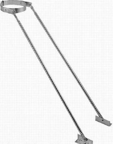 DuraVent 6DP-XRB 6" DuraPlus Extended Chimney Stove Pipe Roof Bracket Support - Quantity of 1