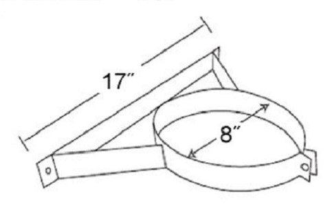 Selkirk 206520 6T-WB 6" Steel Chimney Pipe Wall Band Support Bracket - Quantity of 3