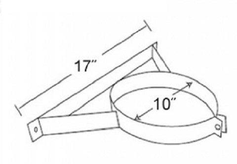 Selkirk 208520 8T-WB 8" Steel Chimney Pipe Wall Band Support Bracket - Quantity of 1