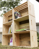 Houseworks 67140 18"L x 12.5" x 9.5"H Large Pallet Wood Crate - Quantity of 5