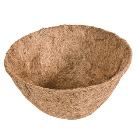 Panacea 88593GT 7.5" x 16" Round Coco Fiber Plant Basket Liner - Quantity of 4