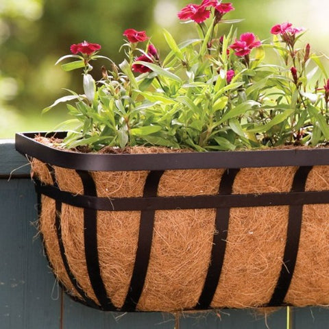 Panacea 88557GT 30 Inch Flat Iron Window Planter Trough Basket - Quantity of 4
