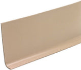 M D Bldg. 75473 4" x 120' Desert Beige Vinyl Wall Base Cove Moulding Bulk Roll - Quantity of 1