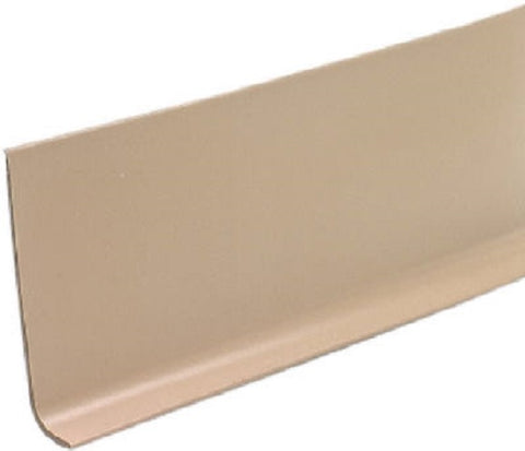 M D Bldg. 75473 4" x 120' Desert Beige Vinyl Wall Base Cove Moulding Bulk Roll - Quantity of 1
