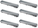 NDS Pro-Series 864G  39.75" x 5" Light Traffic Channel Grate & Drain Kit - Quantity of (6)