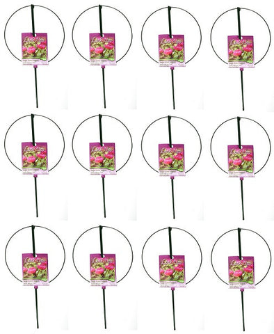 12 ea Luster Leaf 987 18" D x 30" Single Ring Folding Peony Hoop Plant Supports