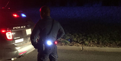 Rescue Leaders WWLBRA-3 WHITE & WHITE Body Beacon LED Equipped Black Leather Brass Belt Keeper First Responder Lights Gen 2 - Quantity of 3