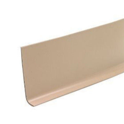 M D Bldg. 93187 4" x 20' Desert Beige Vinyl Self Stick Wall Base Cove Moulding - Quantity of 4