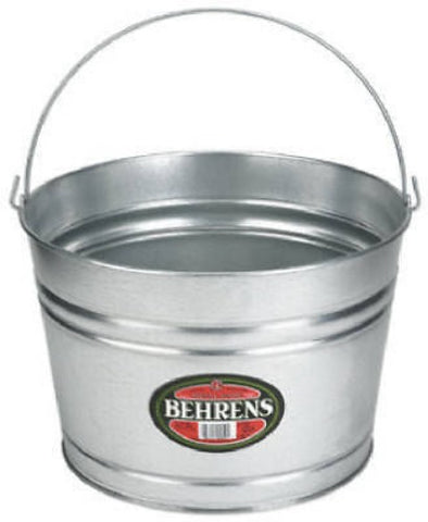 Behrens C17GS 4 Gallon Galvanized Sheet Steel Wash Tub Bucket - Quantity of 6