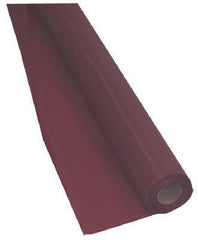 40" x 100' Roll Burgundy Plastic Banquet Table Cover