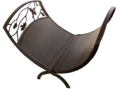 PANACEA 15915 METAL OAK LEAF FIREPLACE LOG BIN