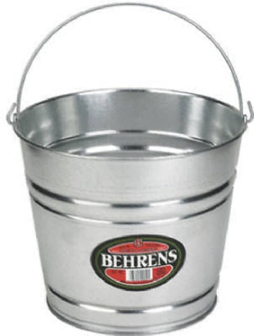 Behrens 1208GS 8 Quart Galvanized Sheet Steel Water Pail / Bucket With Handle - Quantity of 12