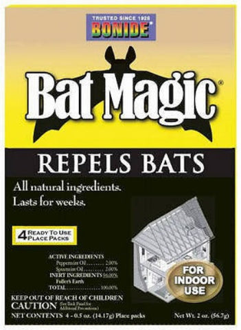 Bonide 876 4-Pack Bat Magic All Natural Non Toxic Bat Repellent For Indoors - Quantity of 12
