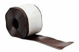 M D Bldg. 93161 4" x 20' Satin Brown Vinyl Self Stick Wall Base Cove Moulding - Quantity of 1