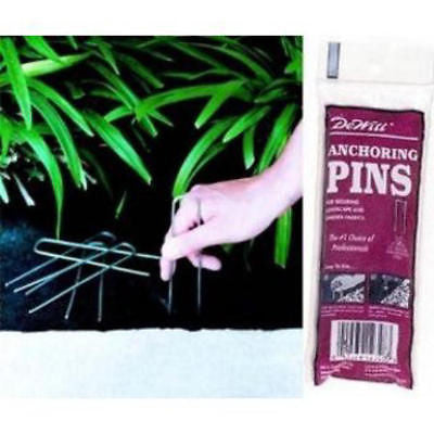 500 pack DeWitt APB5 6" x 1" x 6" WEED BARRIER LANDSCAPE FABRIC ANCHOR PINS