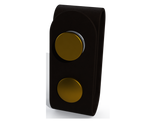 Rescue Leaders RBLBRA-3 RED & BLUE Body Beacon LED Equipped Leather Brass Snap Belt Keeper First Responder Light Gen 2 - Quantity of 3