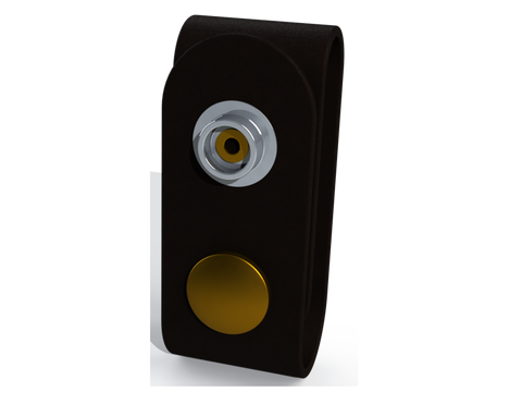 Rescue Leaders WBLBRA-6 WHITE & BLUE Body Beacon LED Equipped Black Leather Brass Belt Keeper First Responder Light Gen 2 - Quantity of 6