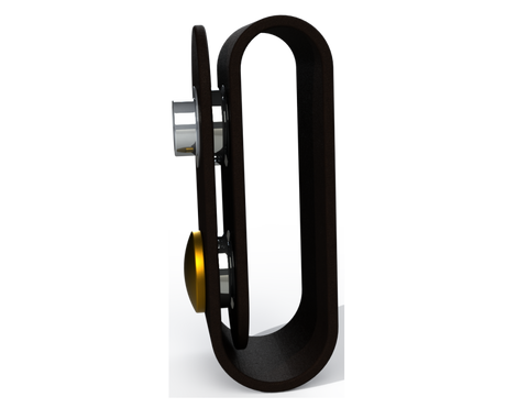 Rescue Leaders WWLBRA-2 WHITE & WHITE Body Beacon LED Equipped Black Leather Brass Belt Keeper First Responder Lights Gen 2 - Quantity of 2