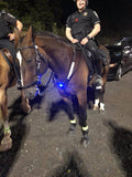 Rescue Leaders RBLBRA-3 RED & BLUE Body Beacon LED Equipped Leather Brass Snap Belt Keeper First Responder Light Gen 2 - Quantity of 3