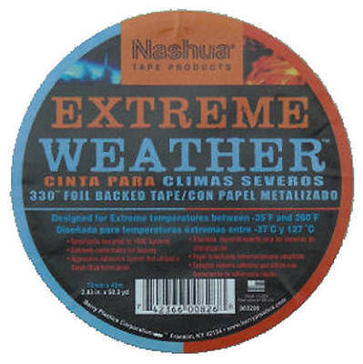 Nashua #330 652064B 3" x 50 YD Silver Extreme Weather HVAC Foil Tape