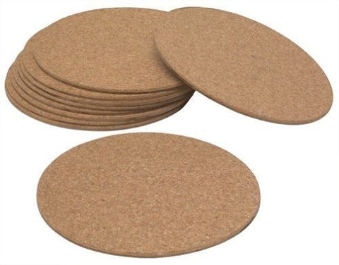 (30) ea Woodstream CM4 4" Round Cork Floor / Pot Protector Mats