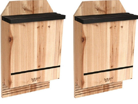 Nature's Way CWH6 Triple Chamber Cedar Bat Houses - Quantity of 2