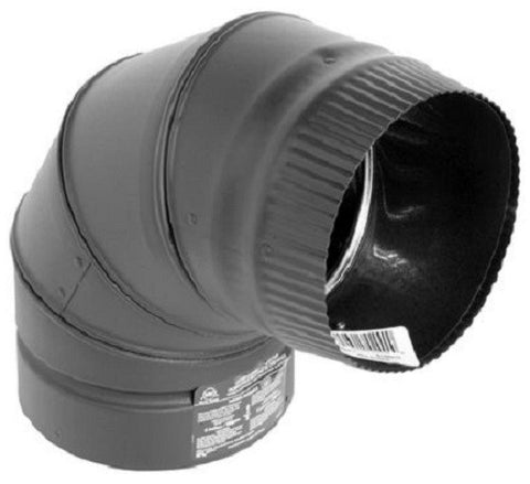 Selkirk DSP6E9-1 6" 90 Degree Double Wall Chimney Smoke Stove Pipe Elbow - Quantity of 1