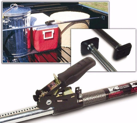 Keeper 05059 40" x 70" Adjustable Ratcheting Cargo Bar with No Mar Rubber Pad - Quantity of 4