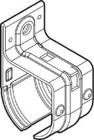 National N100-006 DP5420BC Single Round Barn Door Rail Support Brackets - Quantity of 2