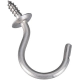 (5) National Mfg N348-433 4 packs 3/4" Stainless Steel Screw In Cup Hooks