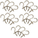 (5) National Mfg N348-433 4 packs 3/4" Stainless Steel Screw In Cup Hooks