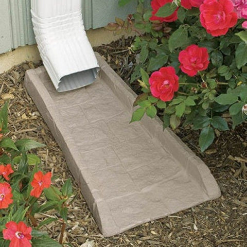 Suncast SB24 Decorative Gutter Downspout Splash Blocks - Quantity of 8