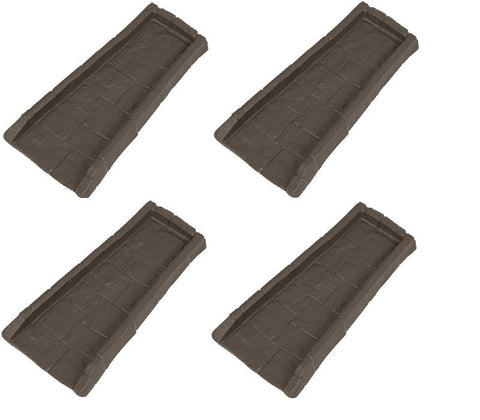 Suncast SBR24 Brown Decorative Gutter Downspout Splash Blocks - Quantity of 4