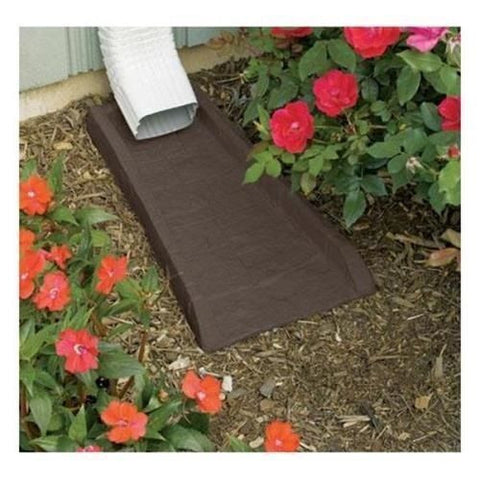 Suncast SBR24 Brown Decorative Gutter Downspout Splash Blocks - Quantity of 4