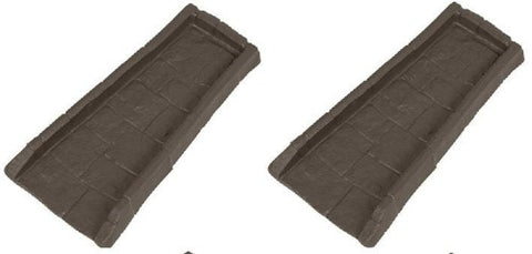Suncast SBR24 Brown Decorative Gutter Downspout Splash Blocks - Quantity of 2